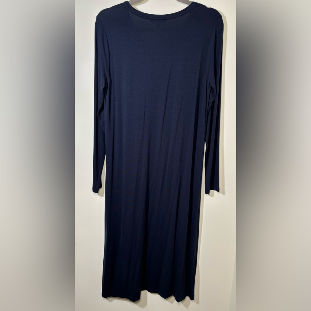 Eileen Fisher Long Sleeve V Neck Midi Dress - NWT - Picture 7 of 12